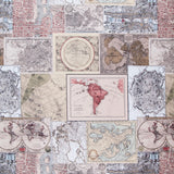 Anti-Stain TableclothÿBeige world map - Ribes y Casals