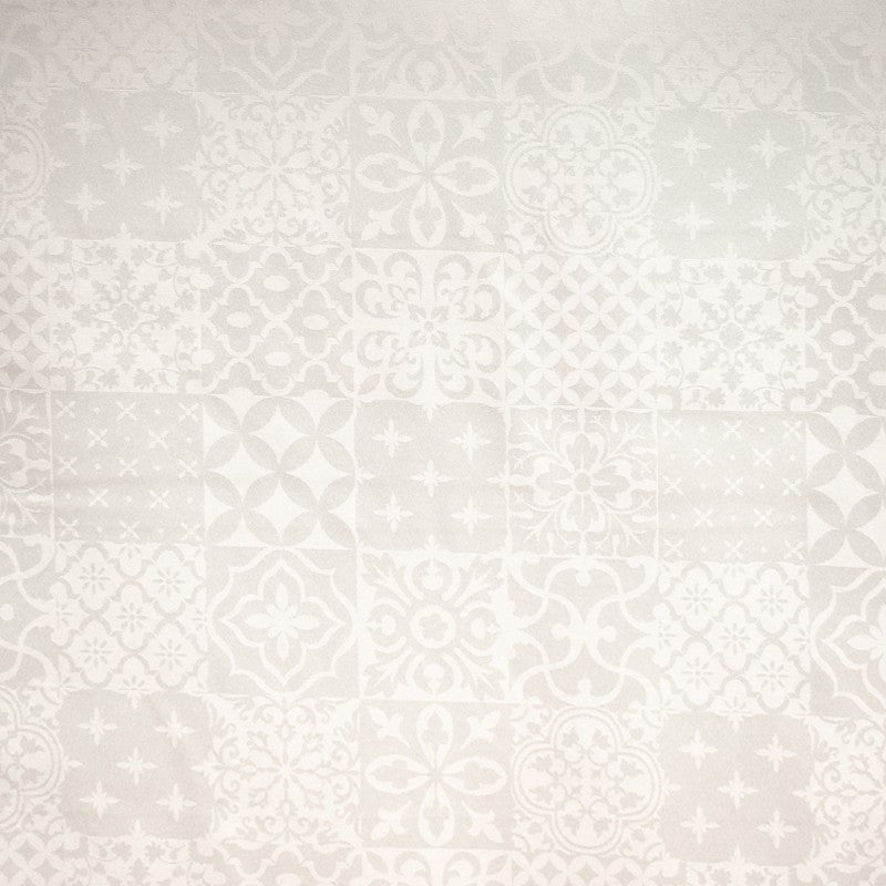 Tablecloth Jacquard Mosaic White - Ribes y Casals