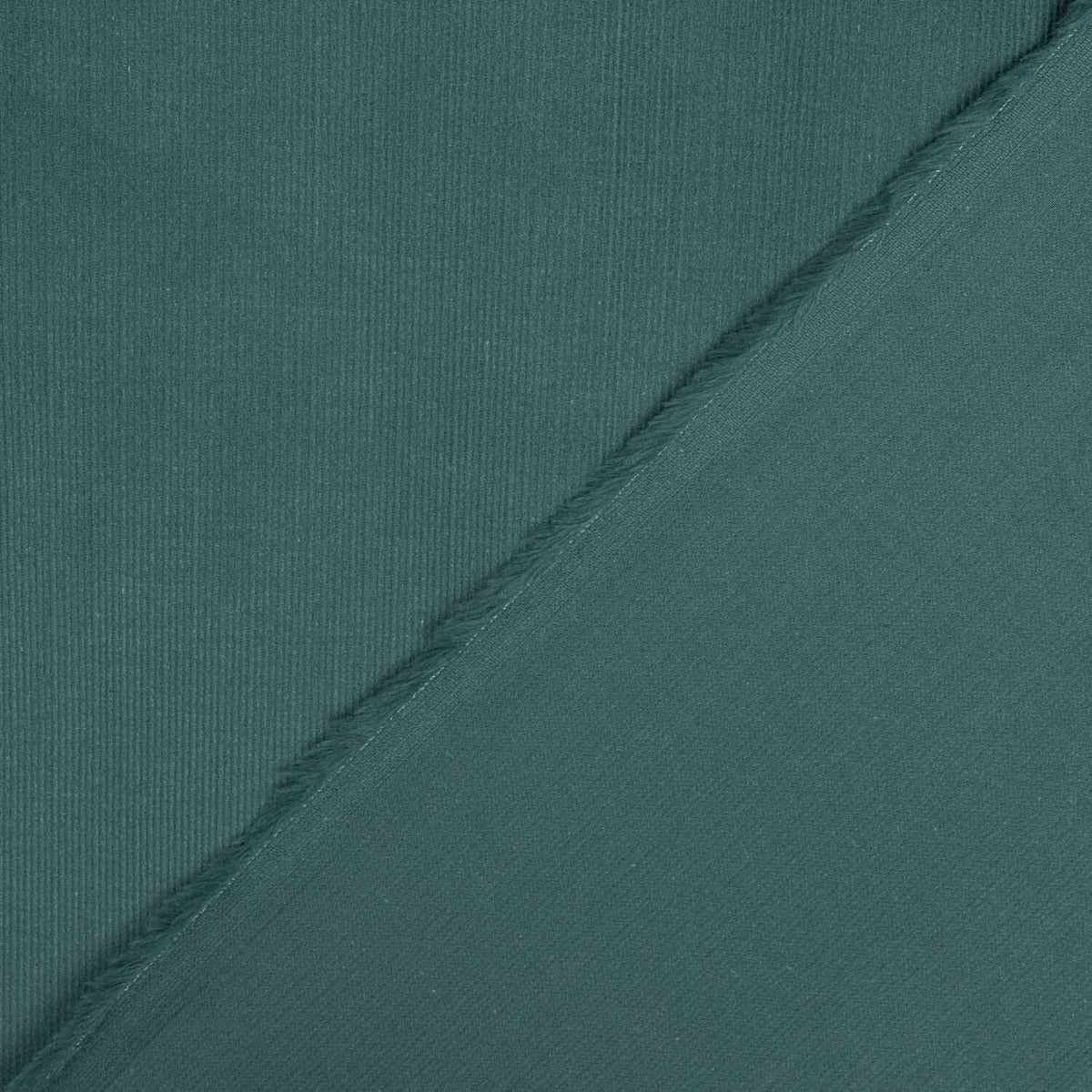 Teal Blue Cotton Corduroy Fabric - Ribes y Casals