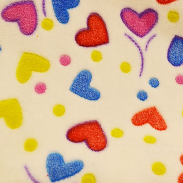 Minky Hearts White - Ribes y Casals