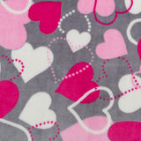 Minky Hearts Grey - Ribes y Casals