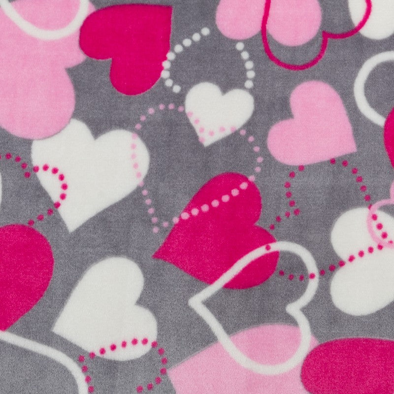 Minky Hearts Grey - Ribes y Casals
