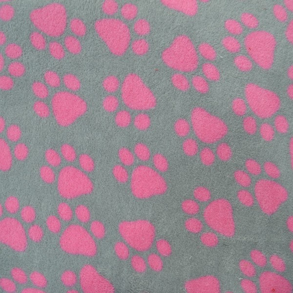 Minky Footprints Pink - Ribes y Casals