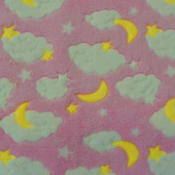 Minky Clouds Ground Pink - Ribes y Casals