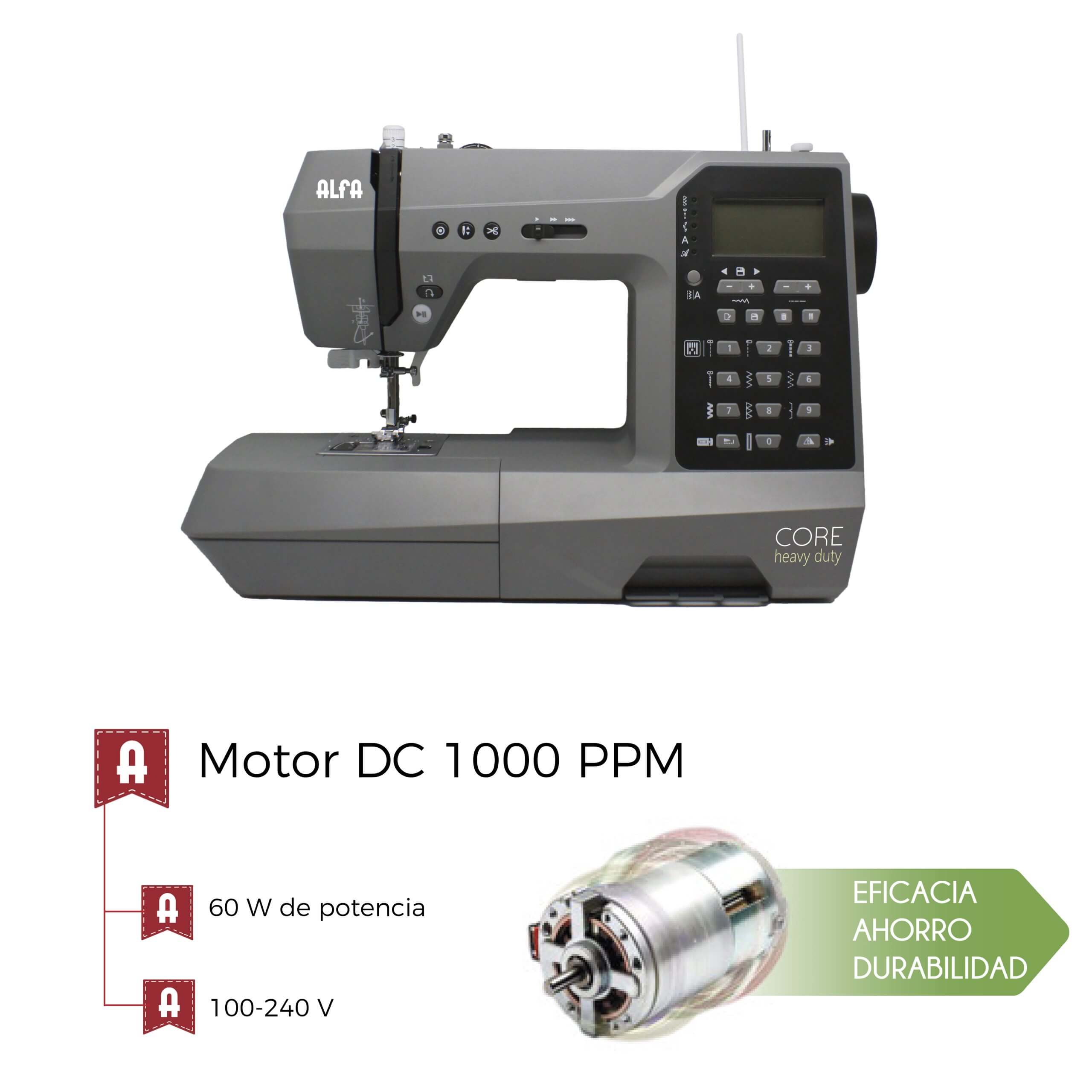 Alfa core heavy-duty sewing machine - Ribes y Casals