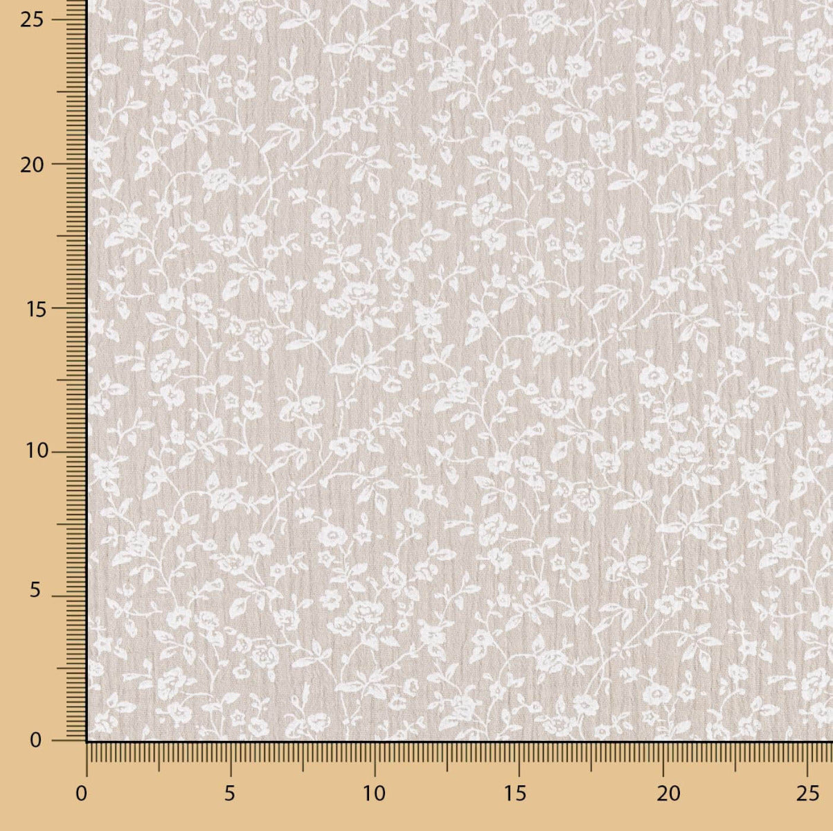 Muslin Cotton Flowers Gray - Ribes y Casals