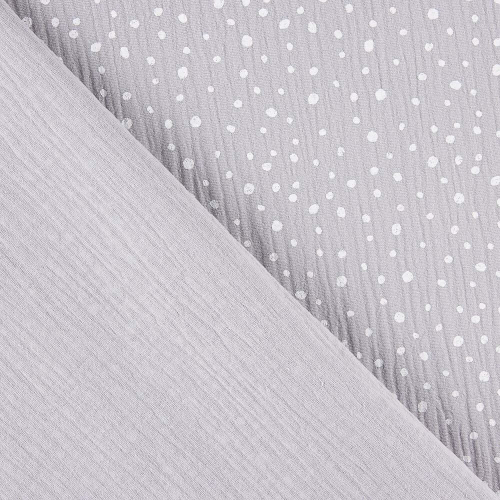 Baby Cotton Muslin with Grey Spots - Ribes y Casals
