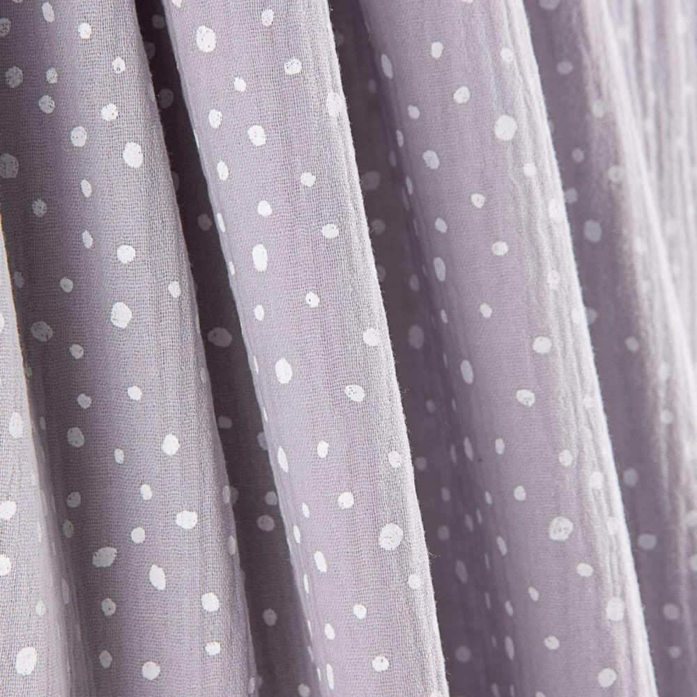 Baby Cotton Muslin with Grey Spots - Ribes y Casals