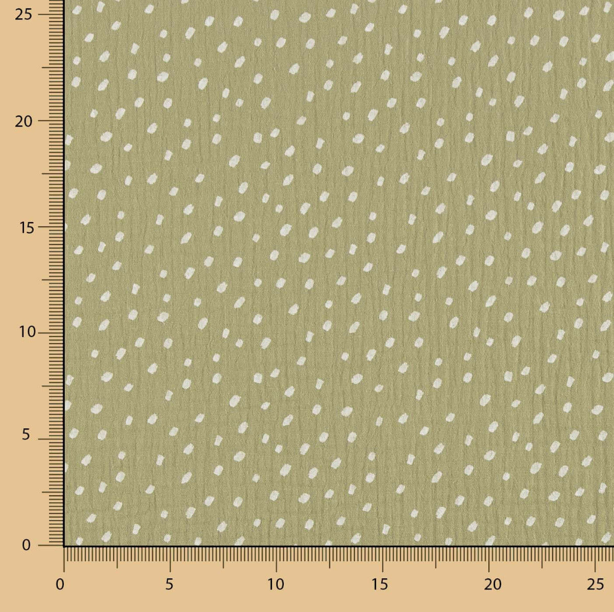 Green Speckled Cotton Muslin - Ribes y Casals