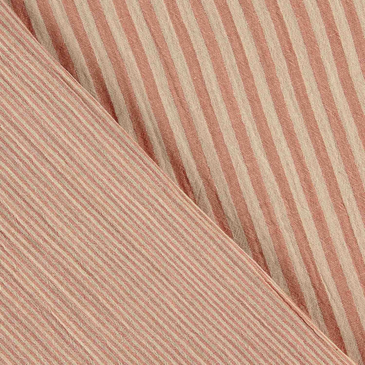 Double-Faced Muslin Stripes Skin-Peach - Ribes y Casals