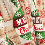 Printed Christmas Cotton Canvas: Father Christmas and Tartan Checks - Ribes y Casals