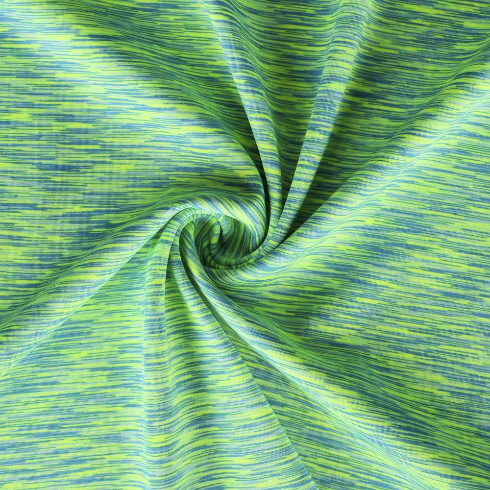 Striped Green Double Face Neoprene - Ribes y Casals