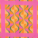 Orange Geo Viscose Crepe - Ribes y Casals