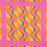 Orange Geo Viscose Crepe - Ribes y Casals