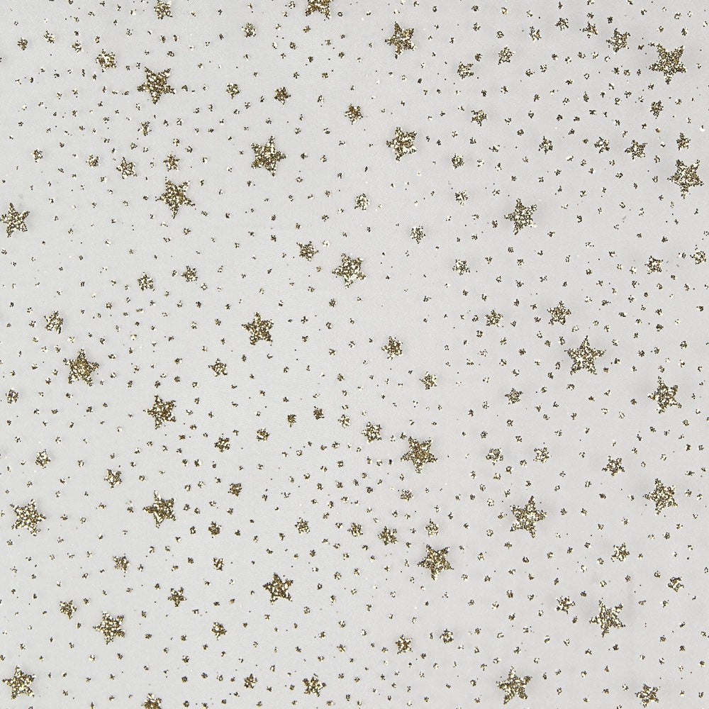 Golden Stars White Organza - Ribes y Casals