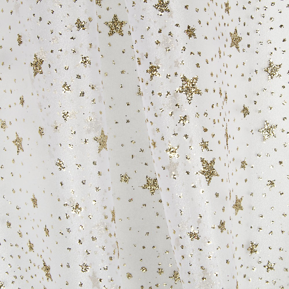 Golden Stars White Organza - Ribes y Casals