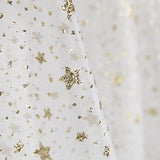 Golden Stars White Organza - Ribes y Casals