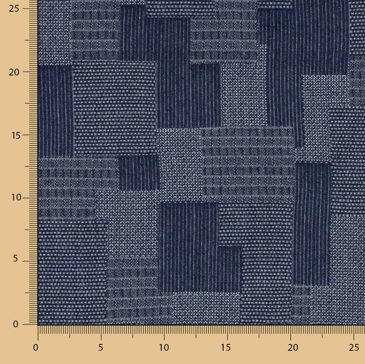 Denim Jacquard Patch Blue - Ribes y Casals