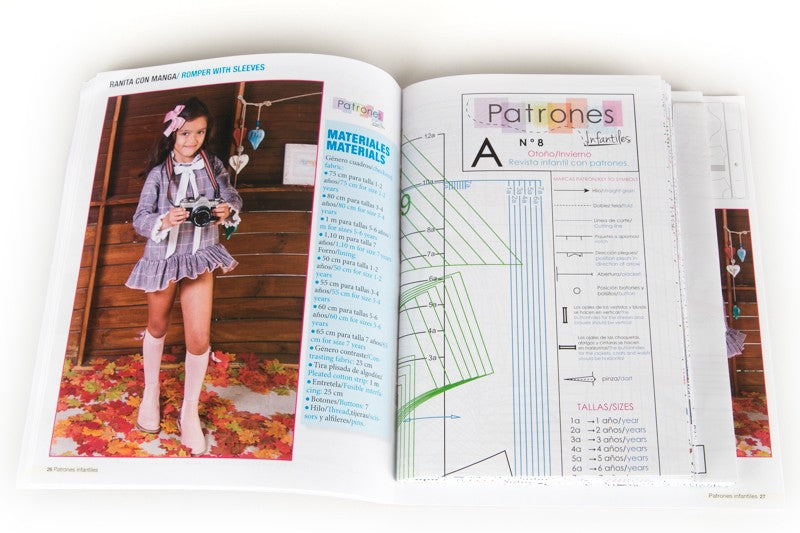 N8 Kid&#39;s Sewing Pattern Magazine - Ribes y Casals