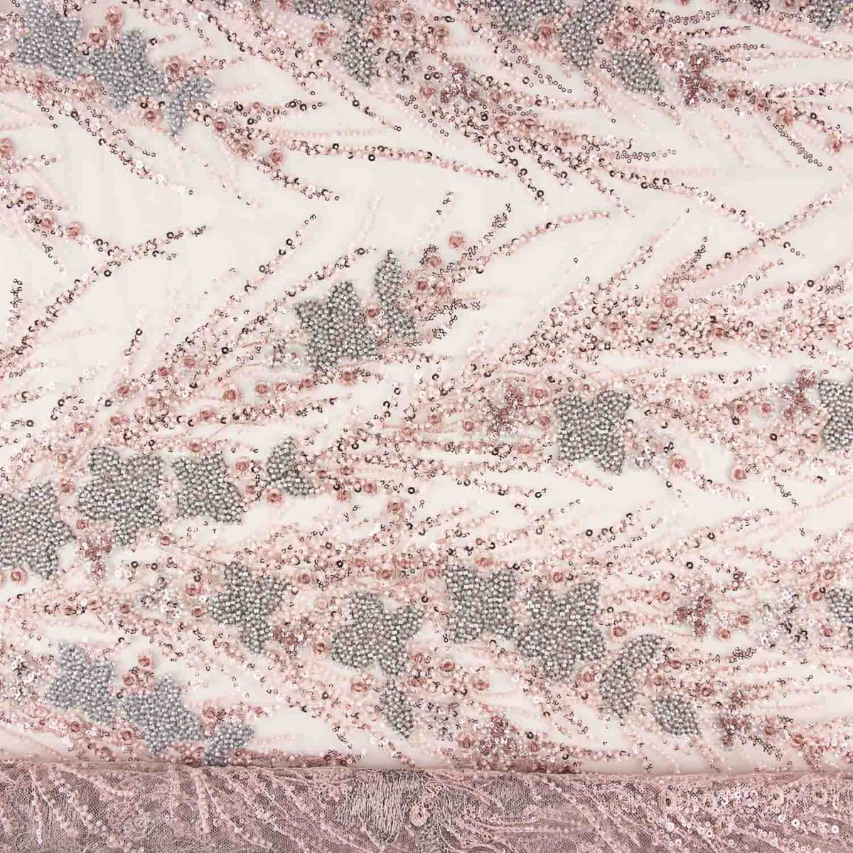 Fuente Amor Pink Beaded Tulle - Ribes y Casals