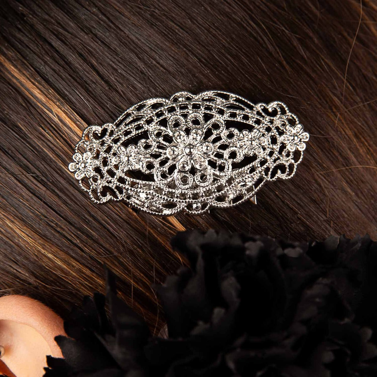 Silver Filigree Flamenco Hair Comb - Ribes y Casals