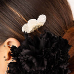 Flamenco Hair Comb – Nacre-effect Leaves - Ribes y Casals