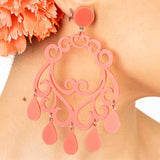 Mango-Coloured Flamenco Earrings - Ribes y Casals