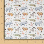 Multicoloured Wild Safari Printed Percale - Ribes y Casals