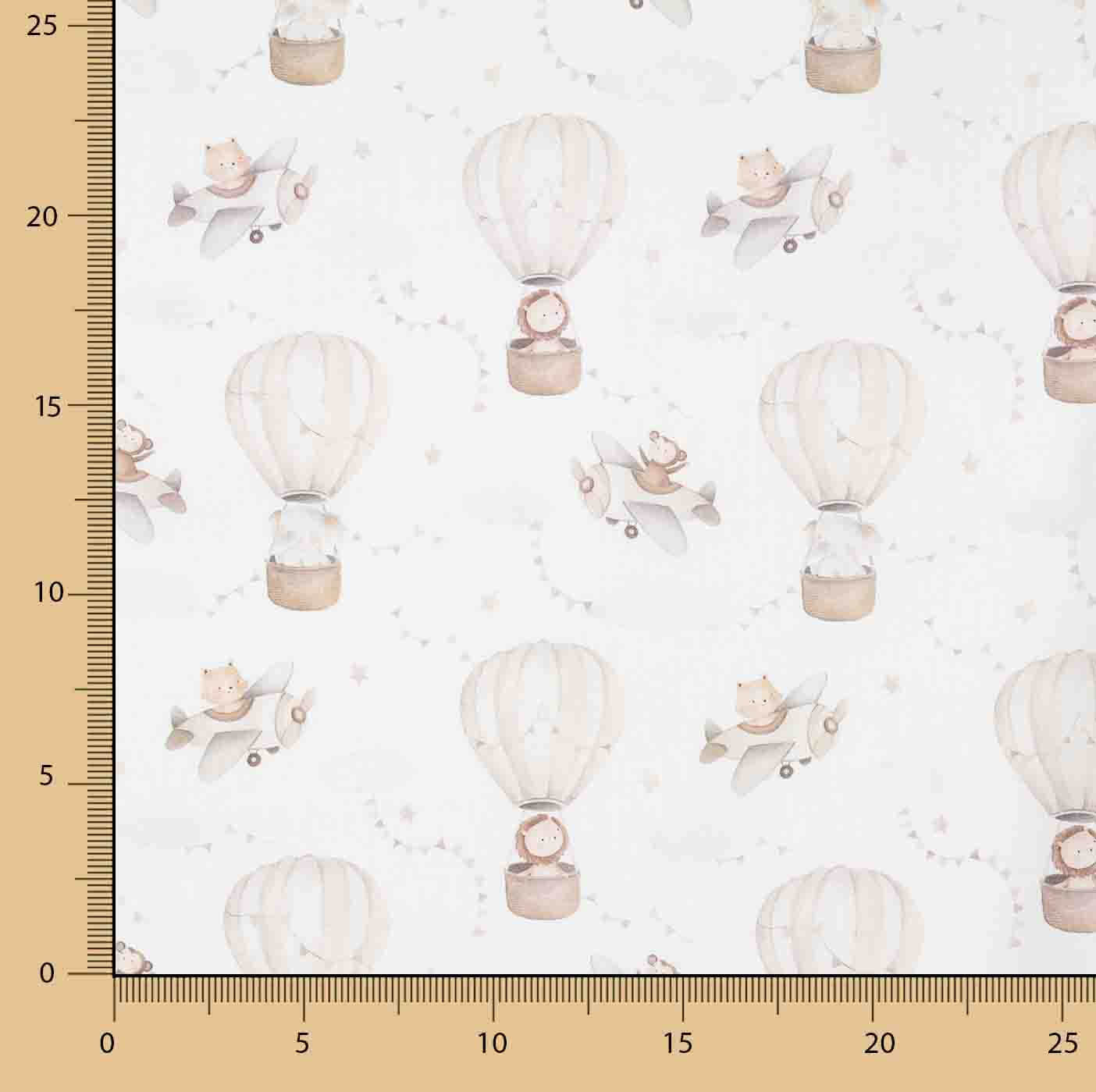 Beige Printed Percale with Small Aviators - Ribes y Casals