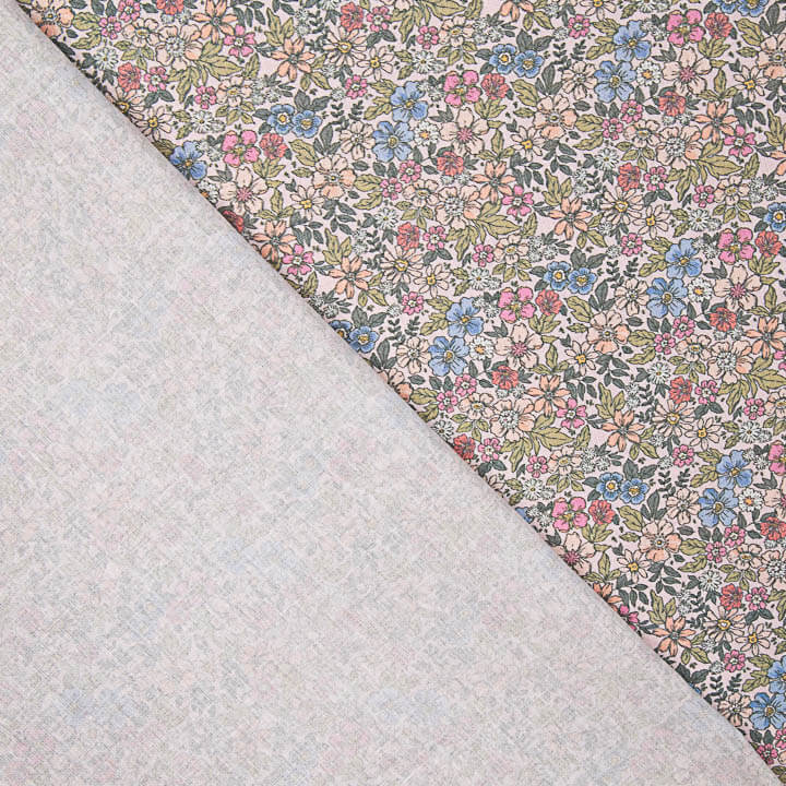 Multicoloured Floral Garden Print Percale - Ribes y Casals