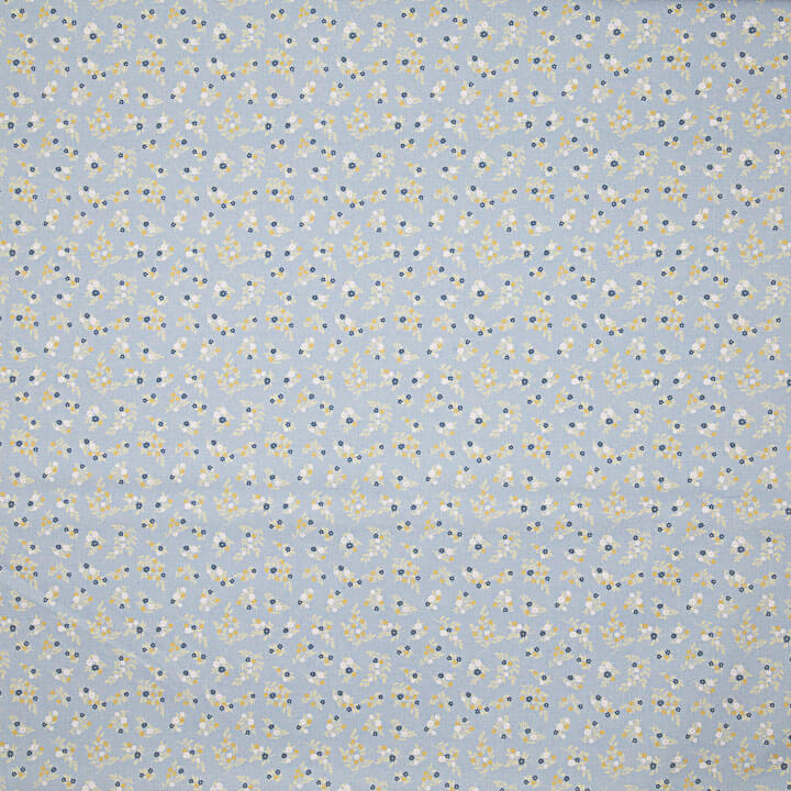 Blue Meadow Sweet Printed Percale - Ribes y Casals
