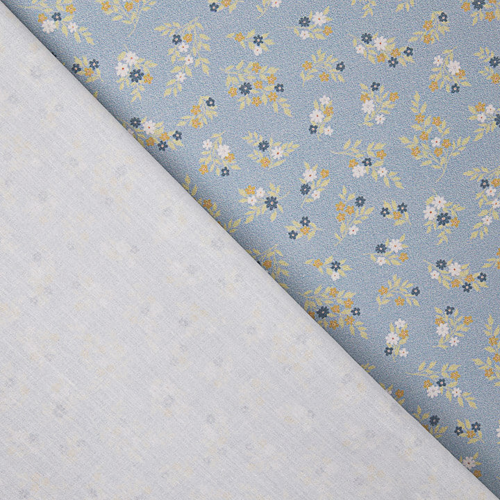 Blue Meadow Sweet Printed Percale - Ribes y Casals