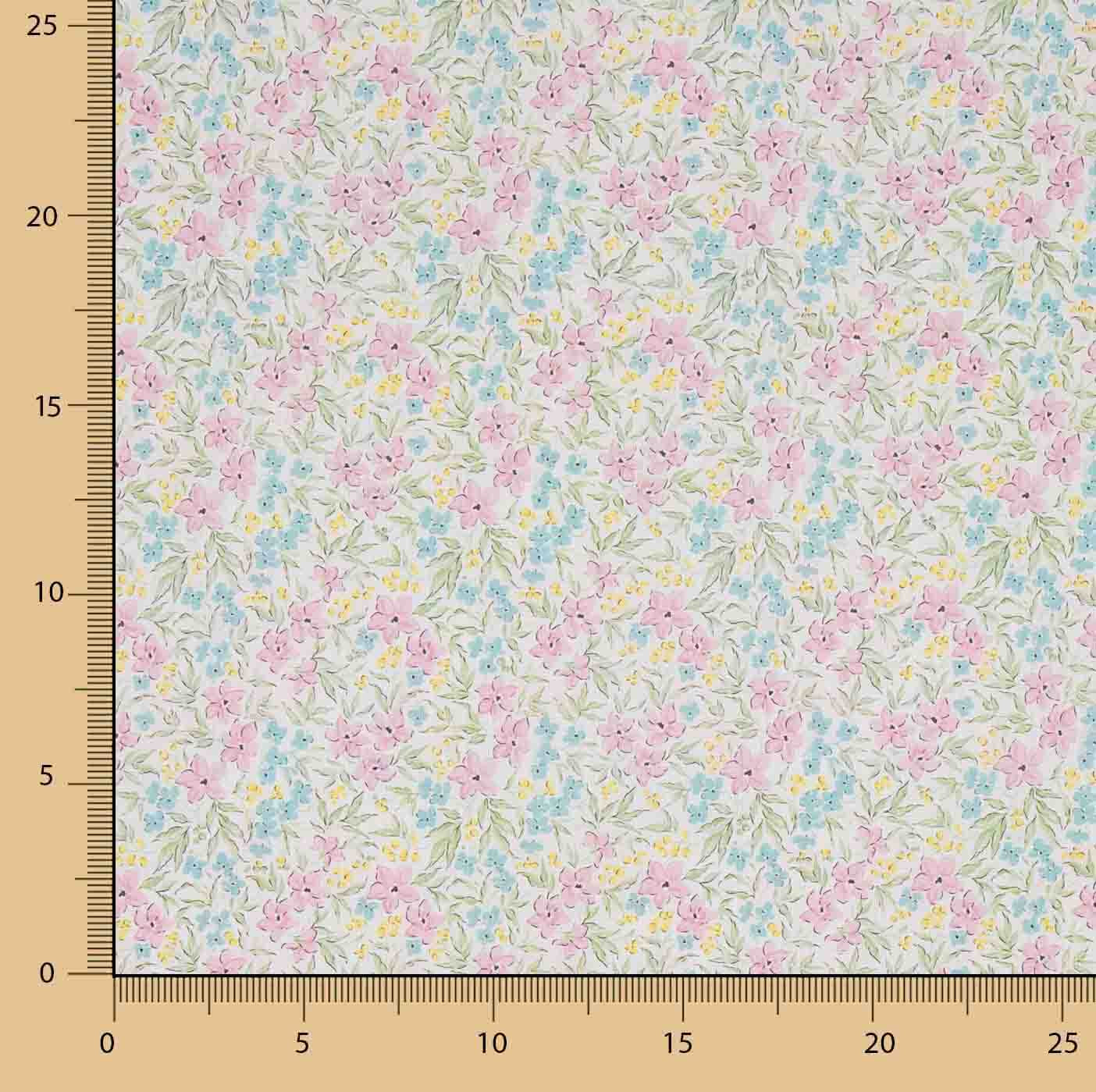 Pastel Watercolour Print Garden Printed Percale - Ribes y Casals
