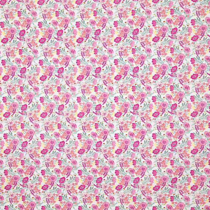 Pink ‘Garden of Roses’ Printed Percale - Ribes y Casals
