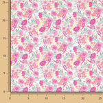 Pink ‘Garden of Roses’ Printed Percale - Ribes y Casals