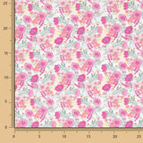 Pink ‘Garden of Roses’ Printed Percale - Ribes y Casals