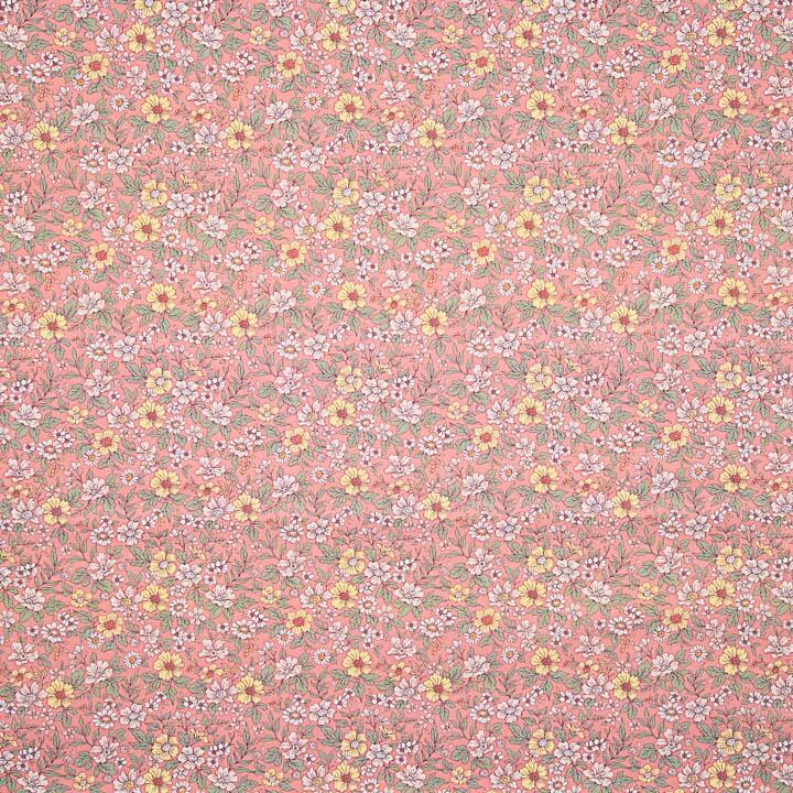 Coral ‘Wild Garden’ Printed Percale - Ribes y Casals