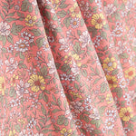 Coral ‘Wild Garden’ Printed Percale - Ribes y Casals