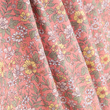 Coral ‘Wild Garden’ Printed Percale - Ribes y Casals