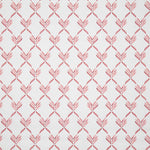 Coral Geometric Leaf Print Percale - Ribes y Casals