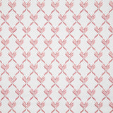 Coral Geometric Leaf Print Percale - Ribes y Casals