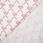 Coral Geometric Leaf Print Percale - Ribes y Casals