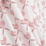 Coral Geometric Leaf Print Percale - Ribes y Casals