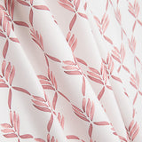 Coral Geometric Leaf Print Percale - Ribes y Casals