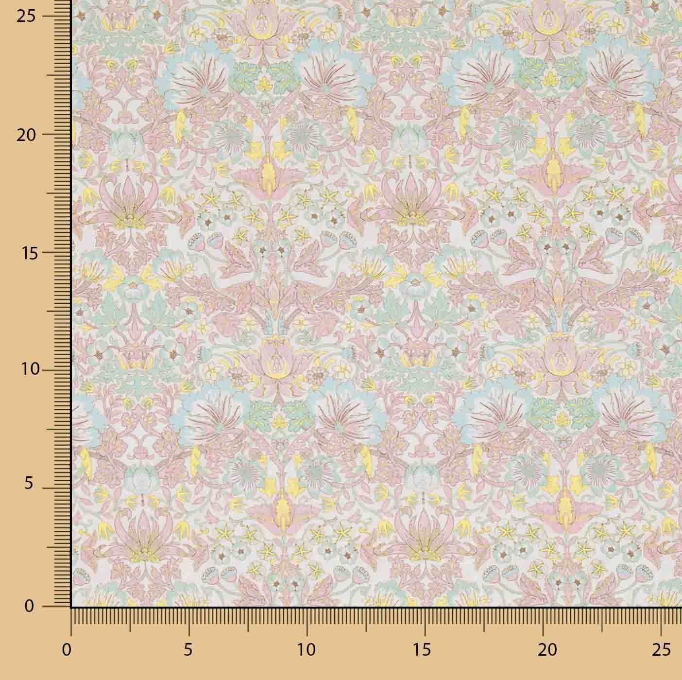 Pastel Pink ‘Garden of Versailles’ Printed Percale - Ribes y Casals