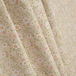 Beige Spring Daisies Printed Percale - Ribes y Casals