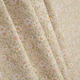 Beige Spring Daisies Printed Percale - Ribes y Casals
