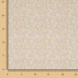 Beige Spring Daisies Printed Percale - Ribes y Casals