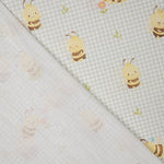 Beige ‘Sweet Little Bees’ Printed Percale - Ribes y Casals