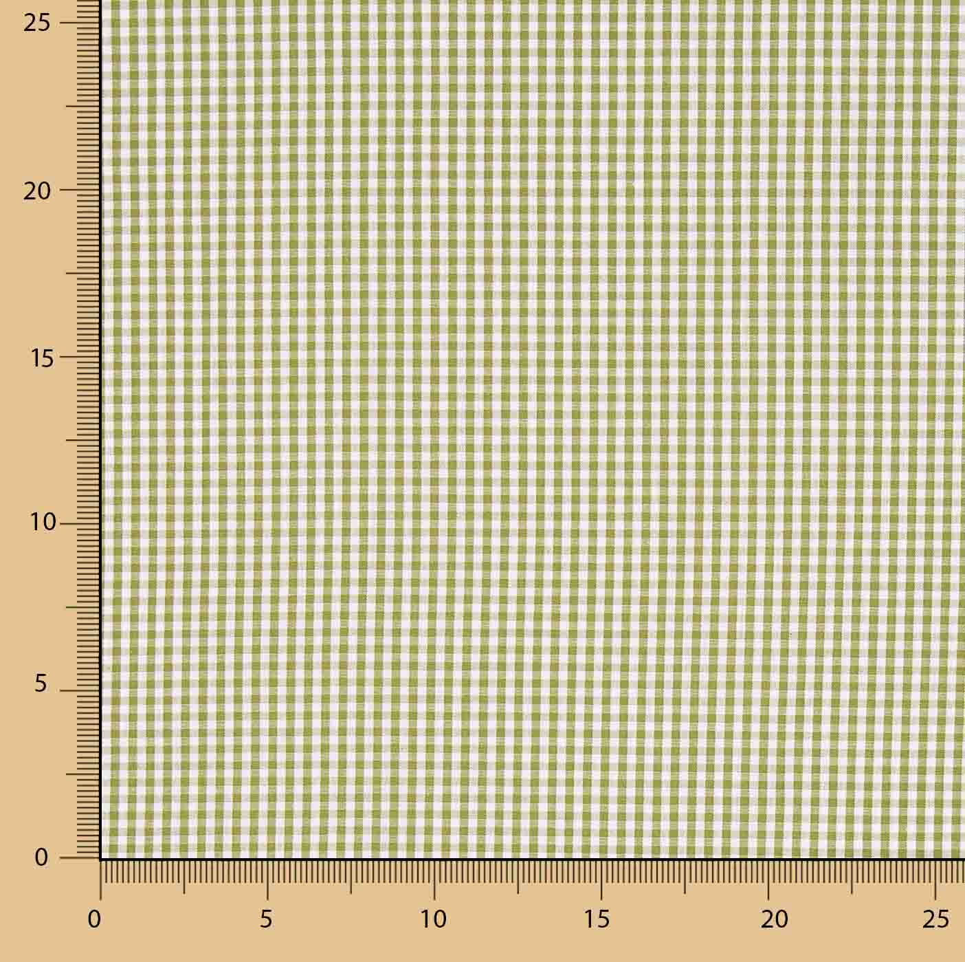 Olive Mini Gingham Percale - Ribes y Casals